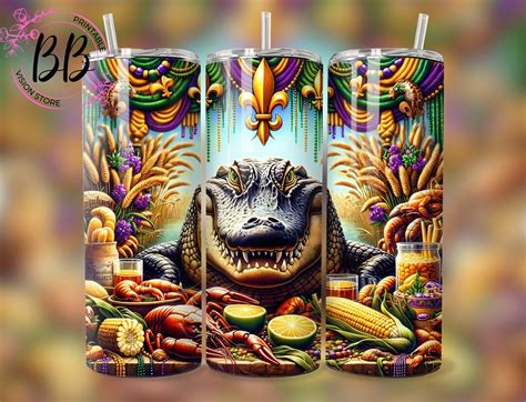 Crawfish Season Tumbler Png Mardi Gras Crawfish Tumbler Wrap Louisiana