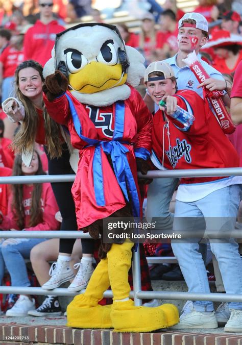 Liberty Flames mascot in the stands during a college football game ...