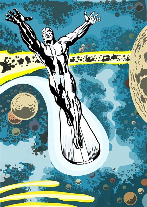 Silver Surfer By Jack Kirby Silver Surfer Comic Marvel Comics Art