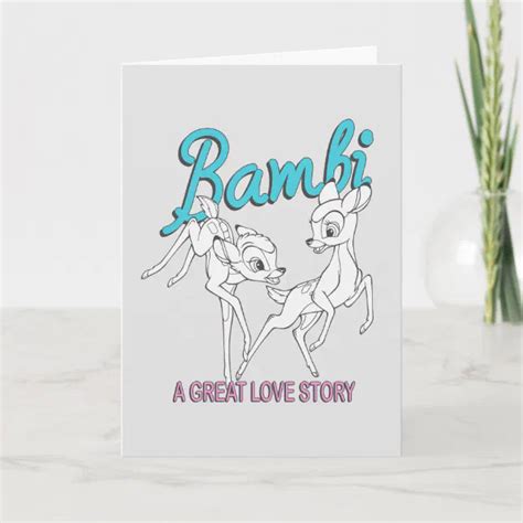 Bambi Faline A Great Love Story Card Zazzle