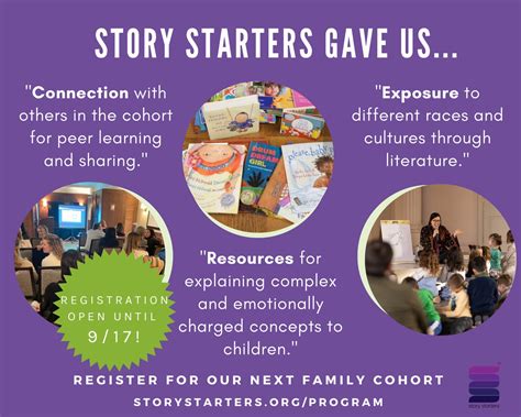 Sep 17 Story Starters Registration Deadline For October Program