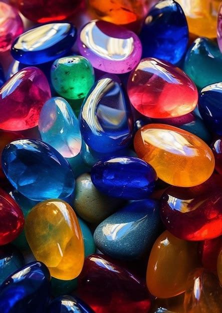 Premium Ai Image A Collection Of Colorful Glass Marbles