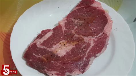 Rib Eye Steak In 5 Steps Thin Sliced Entrecote Entrecote Steak Youtube