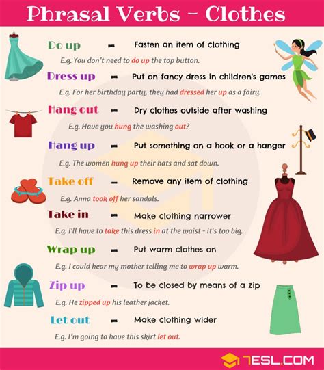 20 Useful CLOTHING Phrasal Verbs In English 7ESL