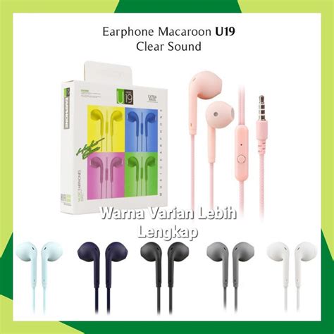 Jual U19 MACARON Handsfree Headset Earphone Macaron Hifi Extra Bass