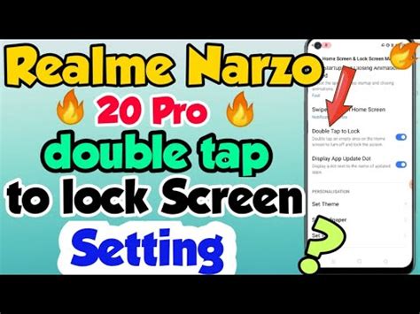 Realme Narzo Pro Mein Double Tap To Lock Screen Setting Kaise Kare