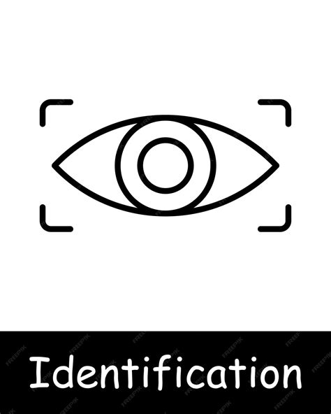 Premium Vector Identification Set Icon Eyeball Analysis Recognition