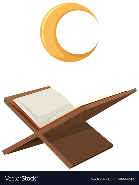 Holy Quran With Stand Royalty Free Vector Image