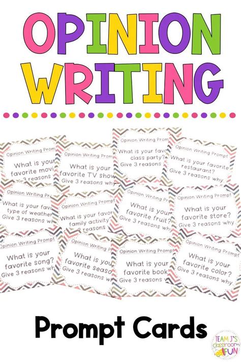 Second Grade Opinion Writing Prompts