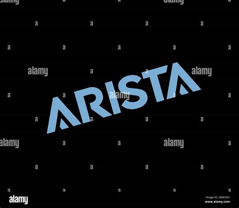 Arista Records Rotated Logo Black Background Stock Photo Alamy