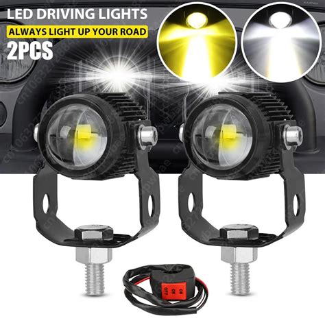 Motosiklet LED Far Araba Kafa Lambas Ampulleri Otomatik Spot Lamba