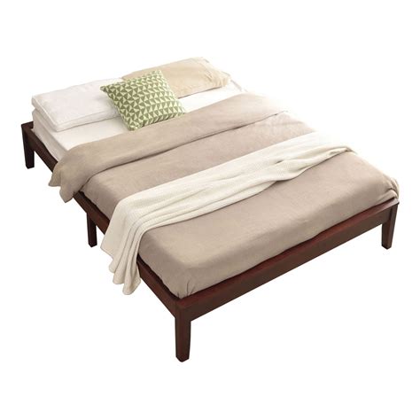 Stella Solid Pine Wood Full Platform Bed Frame Mahogany Walmart