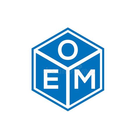 OEM Letter Logo Design on Black Background. OEM Creative Initials ...