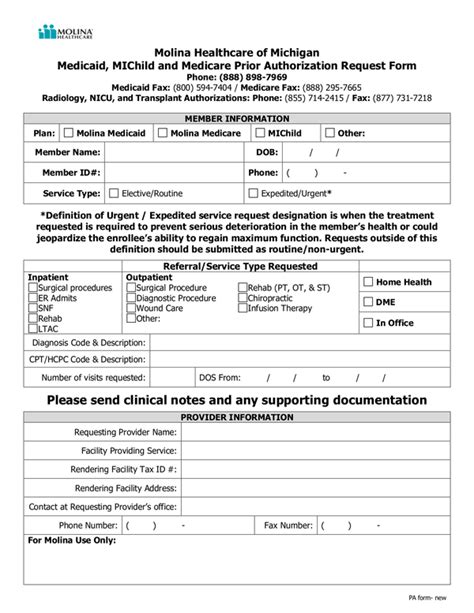 Fill Free Fillable Molina Healthcare Pdf Forms