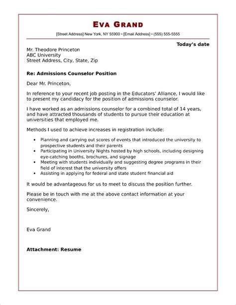 13 Sample Cover Letter For University Admission Cover Letter Example