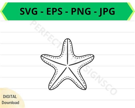 Starfish Outline Svg Starfish Clipart Starfish Svg For Shirt Svg