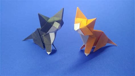 Origami Cat How To Make A Cat With Paper Origami Siamese Kitten Youtube