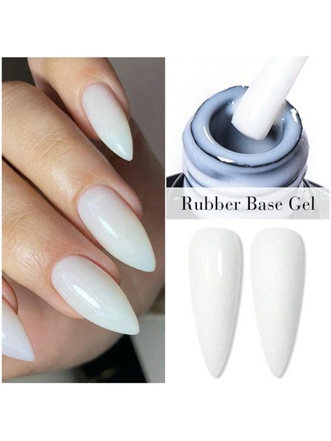 Ml Milky White Rubber Base Gel Nail Polish Pink Nude Color Semi Permanent Soak Off Uv Led Self