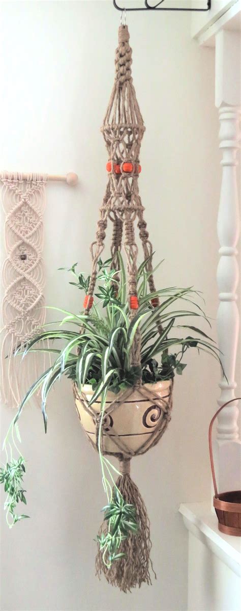 Vintage Planter Vintage Macrame Plant Hanger 70s Vintage Decor Macrame