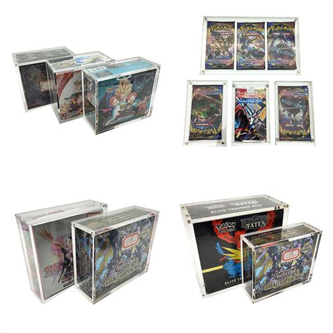 Custom Clear Acrylic Pokemon Etb Display Case Closed Screw Assembly