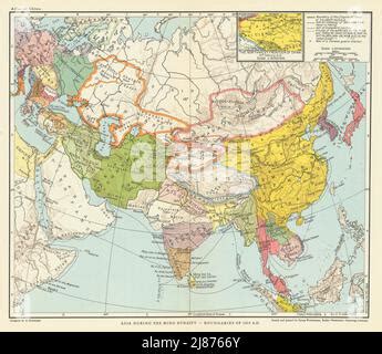 Old Map Of Tibet Asia Stock Photo Alamy