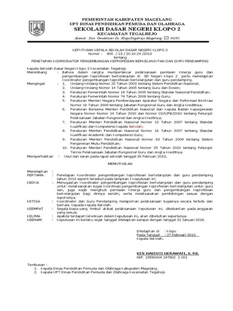 Sk Koordinator Pkb Pdf