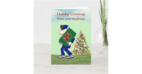 Holiday Greetings from you mailman Christmas | Zazzle