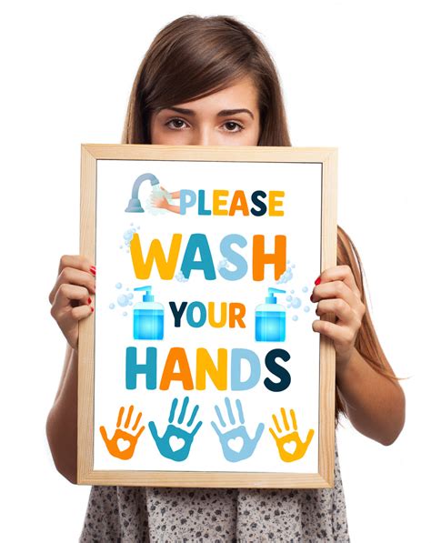 Printable Pdf Wash Your Hands Sign Poster Hand Sanitizer Sign Washin