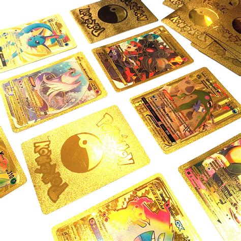 Kit 50 Cartas Douradas Pokémon de Colecionador sem Repetição