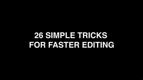 26 Simple Tricks For Faster Editing Premiere Pro Cc Artofit