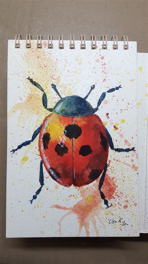 Ladybug In Watercolor Art Butterfly Painting Ladybug Art