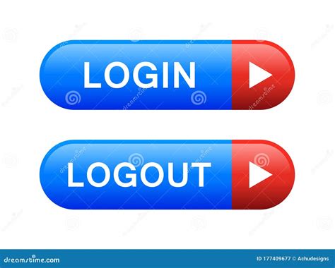 Login Logout Button Stock Vector Illustration Of Graphic 177409677