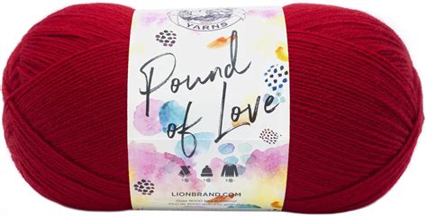 lion brand pound  love yarn cherry michaels