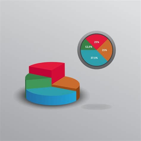 Premium Vector Pie Chart Info Graphic Design Vector Illustration