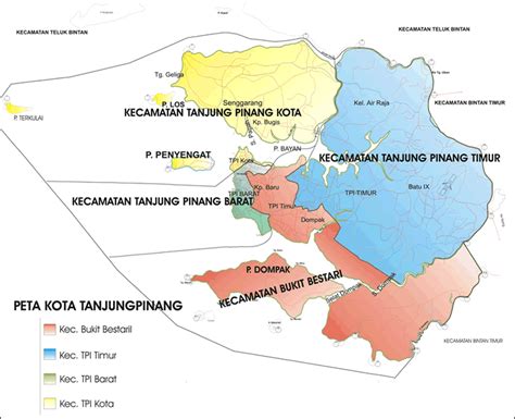 Peta Lengkap Indonesia Peta Kota Tanjung Pinang Kepulauan Riau