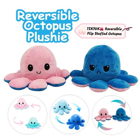 Buy Flip Octopus Doll Viral Reversible Octopus Plush Reversible Bipolar