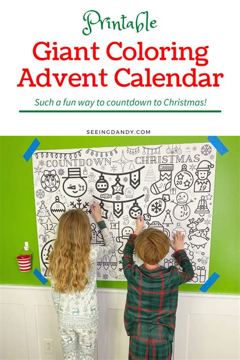 Printable Giant Advent Calendar Seeing Dandy Blog