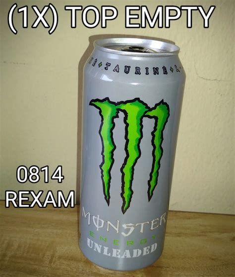 Rare Empty Monster Energy Drink Unleaded 0814 Rexam 1x 16oz Can 4584827379