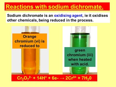 Potassium Dichromate Colour Change