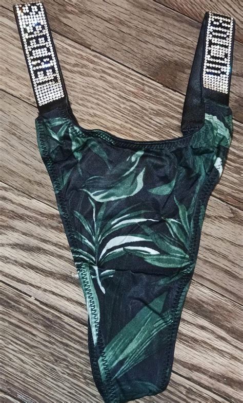 Rhinestone Thong Crystal Victoria S Secret Shine Strap Bling Glam Women Costume Hot Glamour