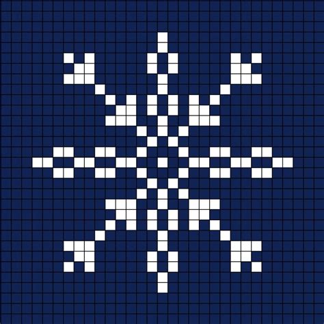 Snowflake Pixel Art Design For Winter And Christmas