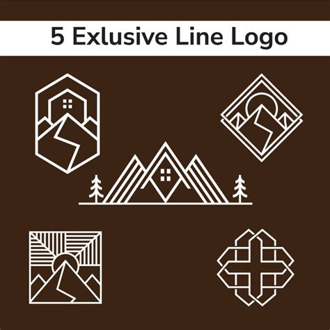 5 Exclusive Line Logo Design - MasterBundles