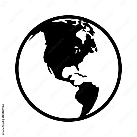 Planet Earth Map Black And White