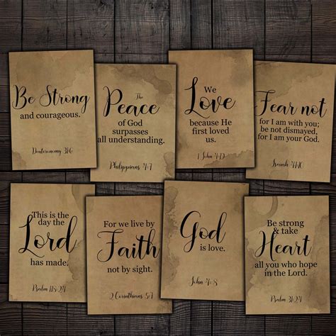 Printable Christian Bible Verses On Grunge Vintage Etsy Artofit