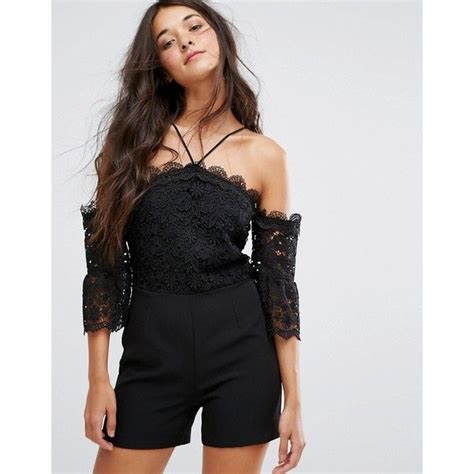 Miss Selfridge Lace Bodice Playsuit 580 Cny Liked On Polyvore