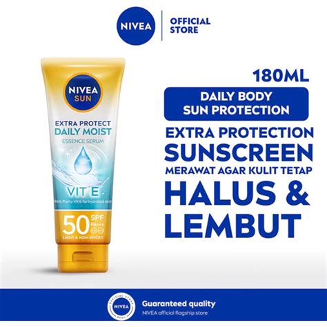 Nivea SUN Extra Protect Daily Moist Essence Serum SPF50 180ml Shopee