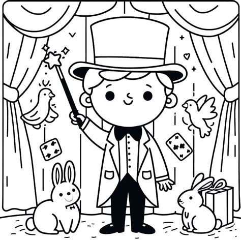 Coloriage Magicien Imprimer Sur Coloriageenfant