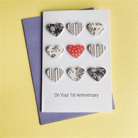 Handmade Paper Wedding Anniversary Card A6 1st Anniversary Etsy Uk