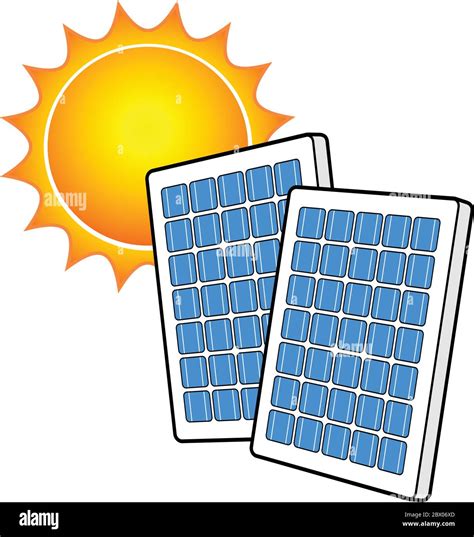 Solar Panels With Sun An Illustration Of Solar Panels With A Sun Stock Vector Image And Art Alamy