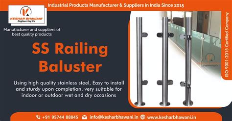 Ss Railing Baluster Manufacturer In India Keshar Bhawani Engineering